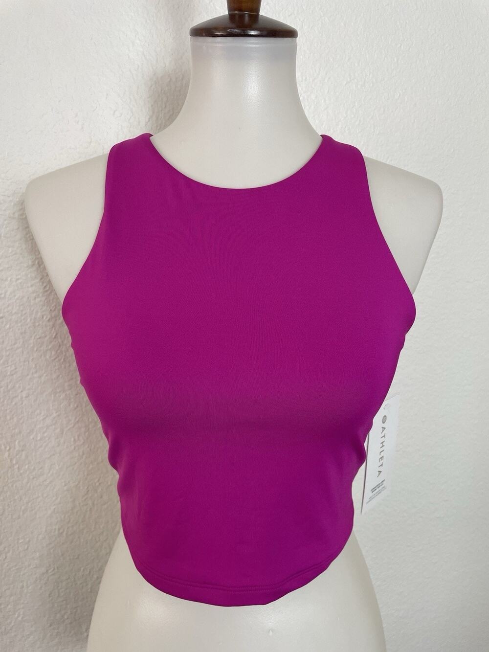 Athleta Swim Bikini Top Conscious Crop High Neck Swimwear Beach